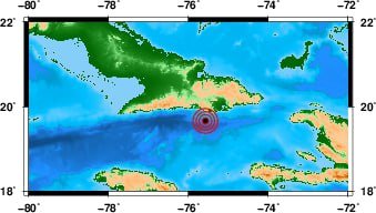 YoelCepeda3's tweet photo. Un sismo perceptible de magnitud 3.8 en la escala de Richter y una profundidad de tres km se reportó en la noche del día 7 a 47 km al sureste de Santiago de Cuba, informó Servicio Sismológico Nacional
@ElbaRosaPM

@SANTANACITMA

@adianez_taboada

@ArmandoRguezB
@citmacuba https://t.co/qKYD8PLTrb