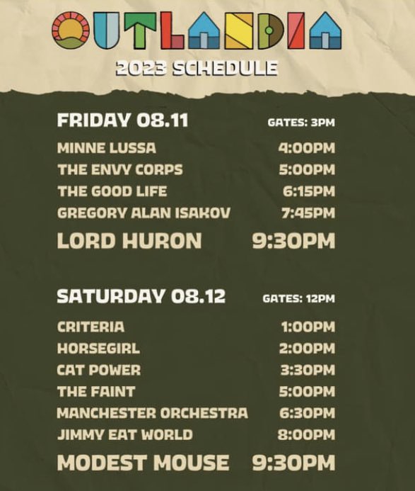 mountainmanBB's tweet photo. Folks…I STRONGLY suggest that you get your tickets for this weekend’s @OutlandiaFest Rock Festival outside Bellevue, NE in Falconwood Park! The weather and lineup look AMAZING🤘🏼
@one_percent https://t.co/fgH3Ei8fD7