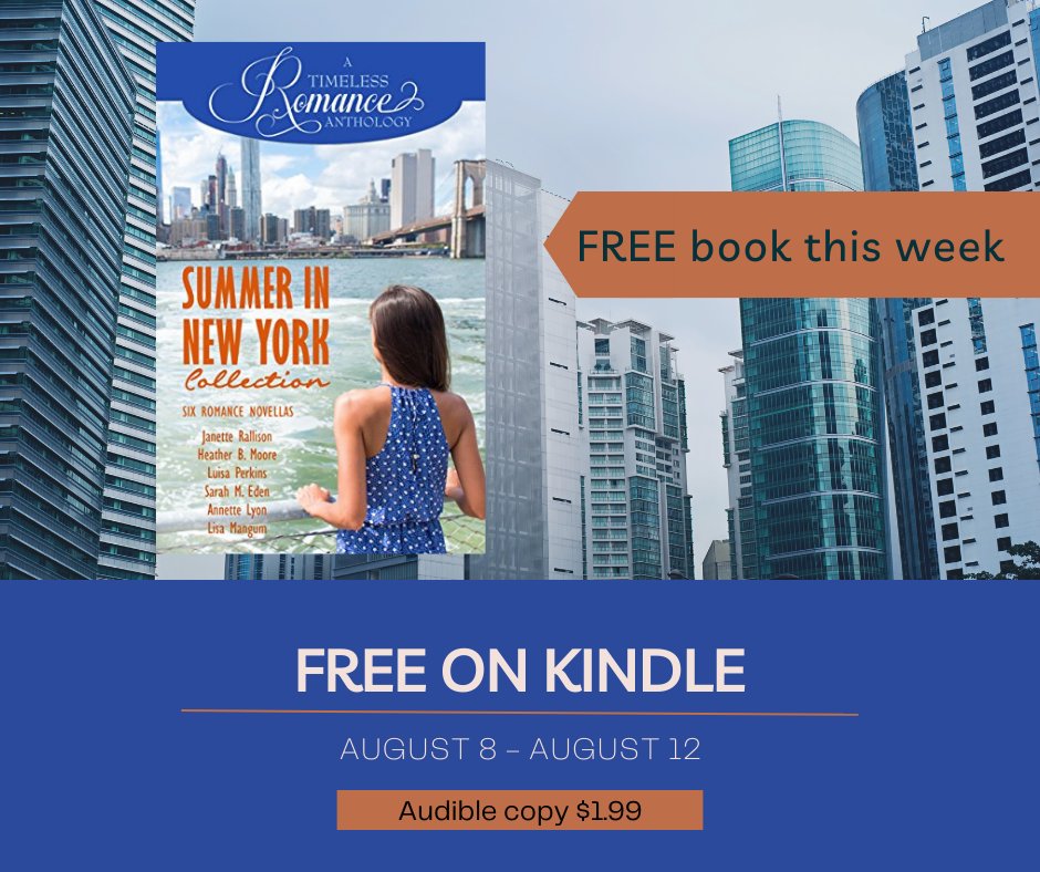 Wahoo! SUMMER IN NY is FREE on Kindle Aug 8 - Aug 12. The Audible version is $1.99 with purchase. #summerromance #freebook #amreading