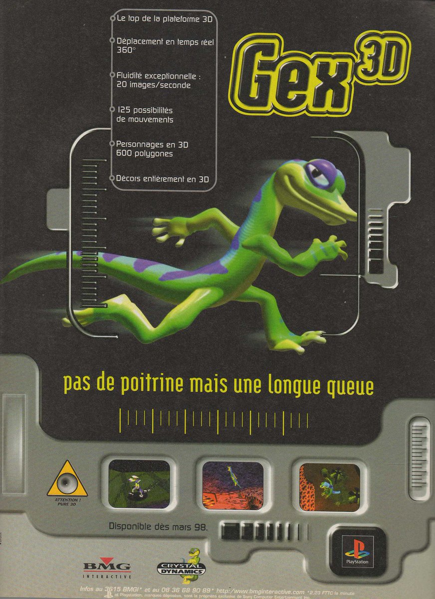 AllmightoFranky's tweet photo. la pub dans les mags JV des #80s #90s,pubs issues de divers #PlayerOne,#Gex3D,#Collinmcrae Rallye,#Alundra!!! et #SentinelReturns!! #retro #retrogaming #oldschool #culturepub https://t.co/boxtNy0T3R