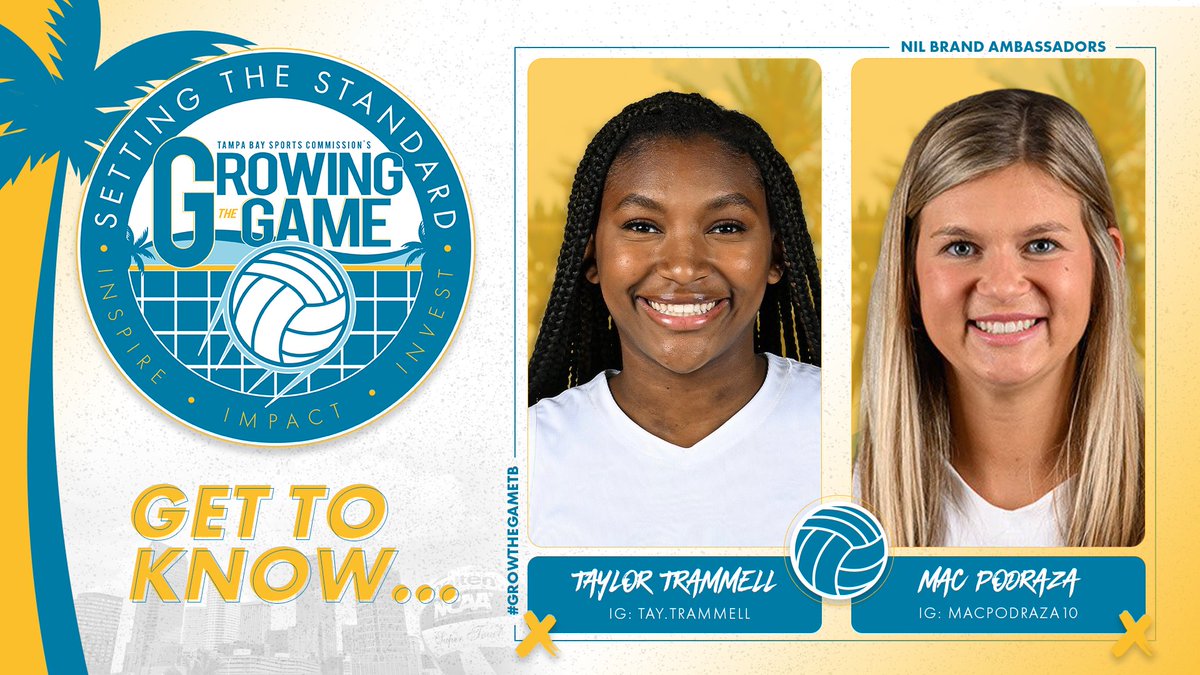 SportsTampaBay's tweet photo. In the first @joeyjohnston813 Growing the Game interview, we get to know a great pair of TBSC NIL Brand Ambassadors in Taylor Trammell and Mac Podraza as they outline team goals and prepare for the upcoming #volleyball season. 🏐

Read: 🔗 https://t.co/mPYKi6P4v3 https://t.co/KJxfeG2ZT1