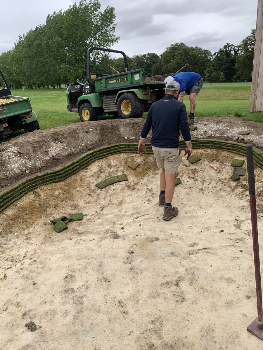 New practice bunker starting to take shape, a busy afternoon for the team with Nathan from <a href="/durabunker/">DuraBunker Ltd</a>