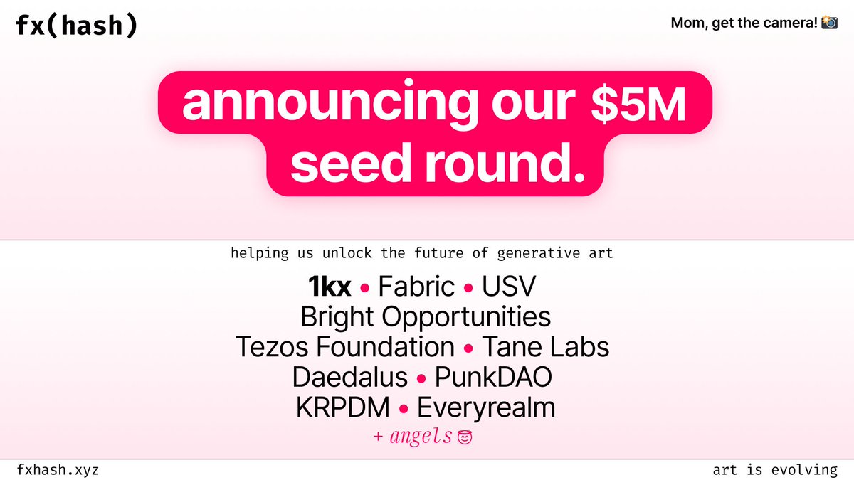 Mom, get the camera 👋 📸 It's time to share some amazing news: we recently closed an oversubscribed $5 million seed raise backed by an incredible array of supporters! This is a huge moment for the platform & the special community we've all built together. Here’s what’s ahead!