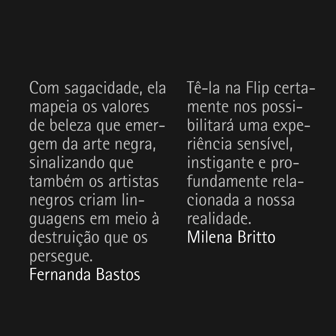 flip_se's tweet photo. (…) trazidas por suas pesquisas, uma historiografia que contrapõe uma História predominantemente branca, exaltando as vozes da ancestralidade e os vestígios encontrados em suas apurações.
#Flip_se #21Flip #Literatura #Paraty #Flip2023 #Flip https://t.co/3yci8srDoM