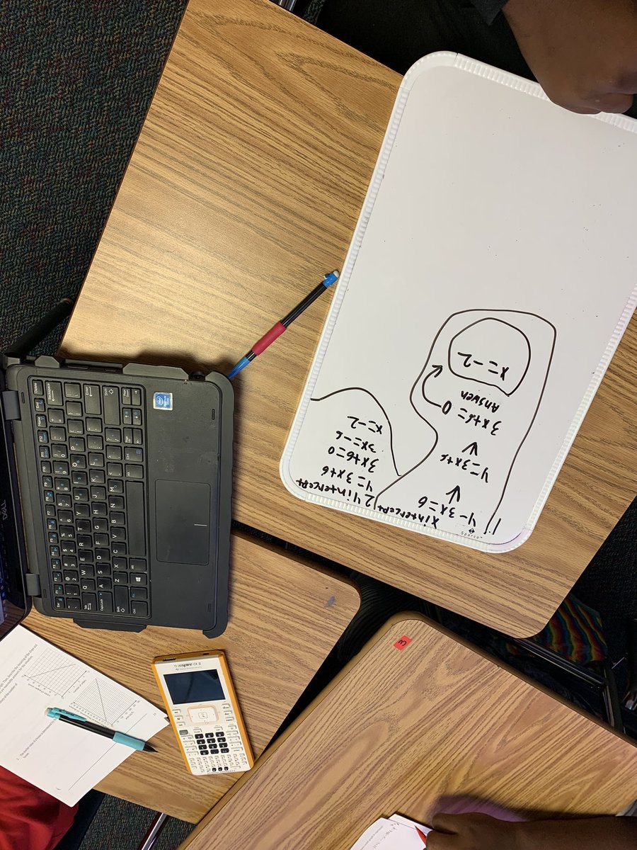 aiken_hs's tweet photo. Using multiple strategies to determine equivalent equations in Ms Bauers algebra class. #IMalgebra #acpsdmath #CSTatwork @WSHSWarEagles @AikenPublicSch https://t.co/72jIFd61h3