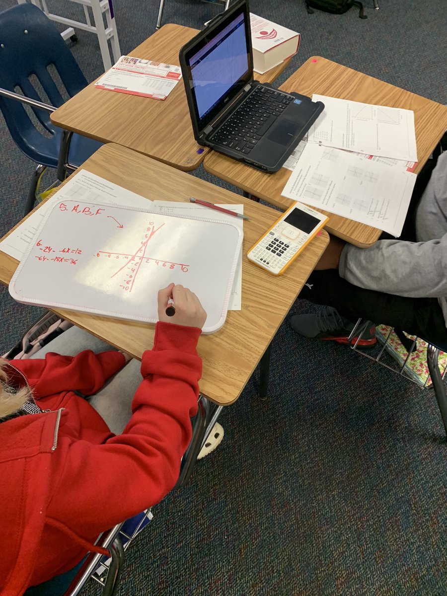 aiken_hs's tweet photo. Using multiple strategies to determine equivalent equations in Ms Bauers algebra class. #IMalgebra #acpsdmath #CSTatwork @WSHSWarEagles @AikenPublicSch https://t.co/72jIFd61h3