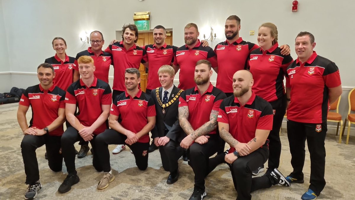 InvestInPreston's tweet photo. 🏉 A flashback to Oct 2022, when Preston City Council, led by former Mayor Neil Darby, welcomed the Men's Welsh Rugby Team for the (delayed) Rugby League World Cup 2021. 

The team used Preston as their training base for competition matches.

#RLWC22 #InvestPreston #ProudPreston https://t.co/F3iM0tSTDq