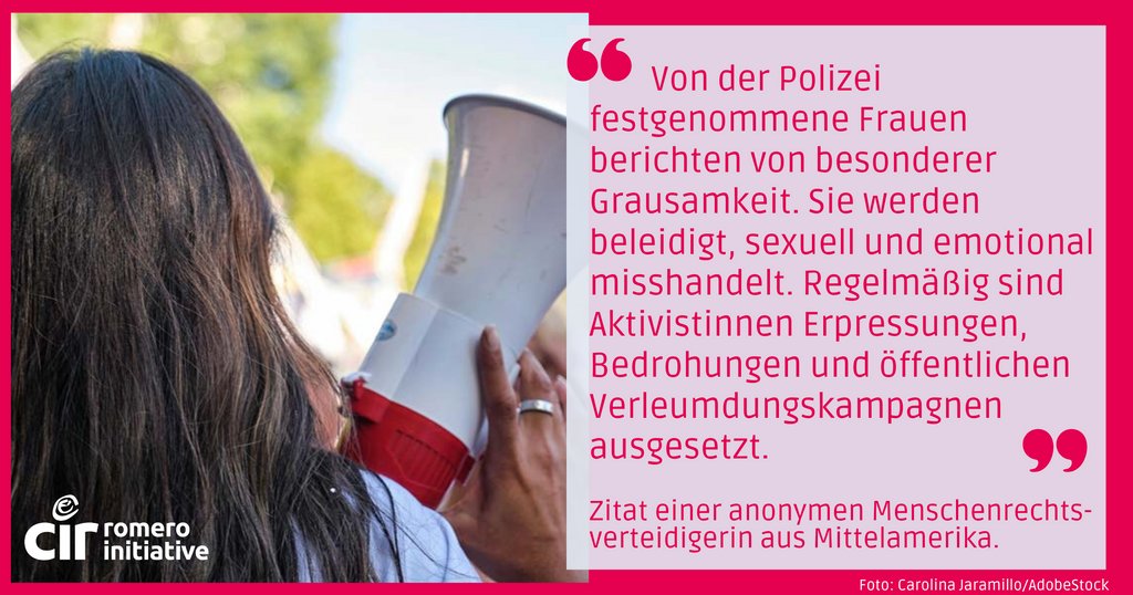CI_Romero's tweet photo. Von #ShrinkingSpaces in #Mittelamerika sind Frauen oft besonders betroffen! Wie weibliche Aktivistinnen von repressiven Regierungen verfolgt & bedroht werden: ein Erfahrungsbericht in unserem Magazin "presente". #Menschenrechte #Frauenfeindlichkeit
👉https://t.co/A2ROEOsVXG https://t.co/gfYXiPNawD