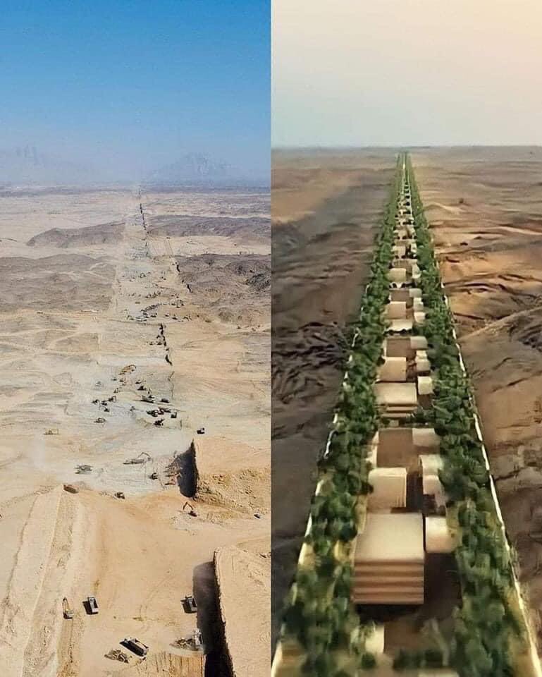 lovinriyadh's tweet photo. This incredible concept under construction which is called “LINE” is truly a sight to behold. Its magnificent beauty showcases the world-class innovation and vision displayed in Neom City.Can't wait to see this masterpiece completed! #NeomCity #LineProject #InnovationAtItsFinest https://t.co/8M5IM8EPgH