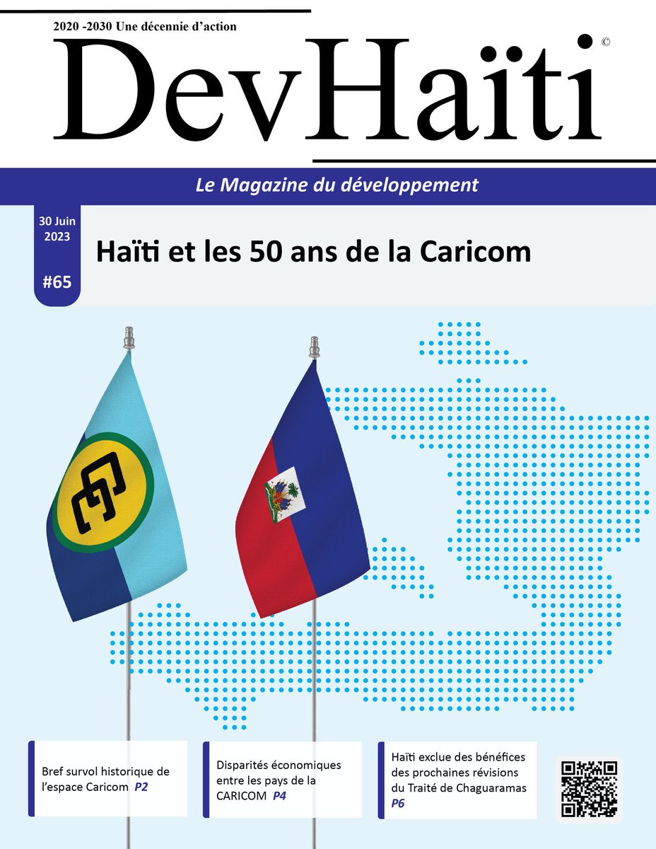 hubvictor's tweet photo. 👉Par ici pour consulter le nouveau numéro de #DevHaïti #Dev65 sous le thème ‘‘ Haïti et les 50 ans de la Caricom ’’.
Le lien de téléchargement⬇️https://t.co/hVw5mpTh9Q https://t.co/xTzLUw79N4