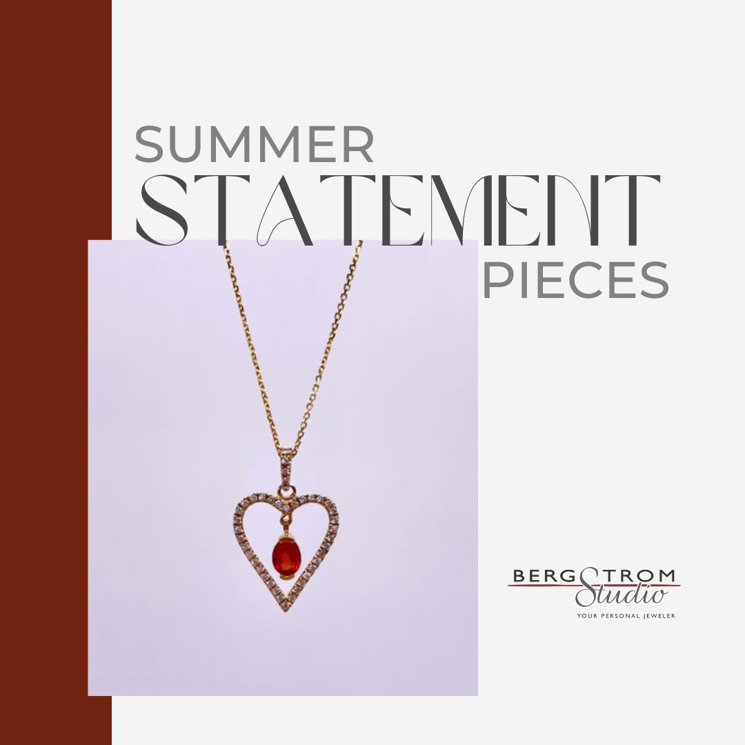 BergstromJewelr's tweet image. Turn heads this month with our Red Sapphire/Diamond Heart Pendant! Let your style speak volumes with this stunning statement piece that embodies the essence of the season. 💎❤️

#BergstromStudio #SummerStatement #Jewelry #Jeweler