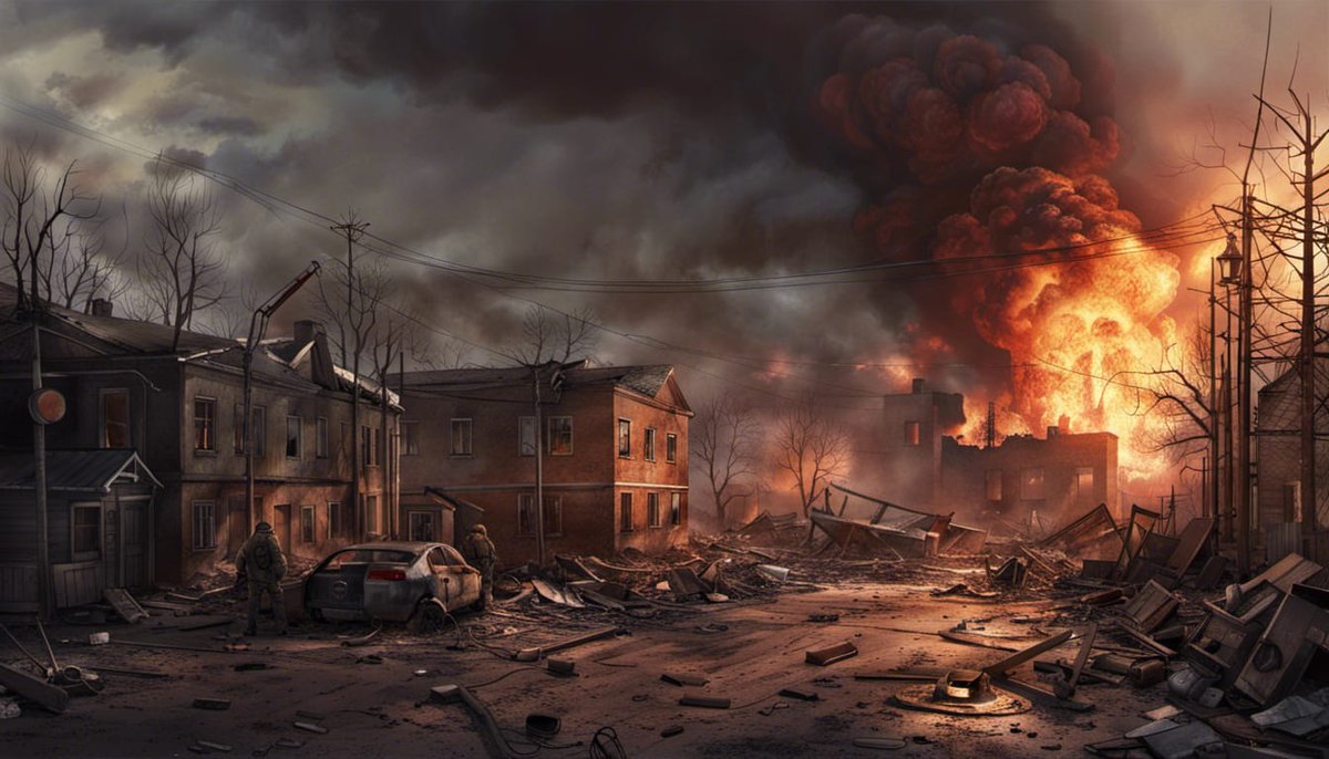 AiHobbyist's tweet photo. #RussiaUkraineWar #UkraineWar
#Ukrainian President #Zelenskyy posted footage revealing the damage caused by #Russia's attack on #Pokrovsk. The attack resulted in significant damage to a residential building, with casualties reported. Zelenskyy emphasized the need to counter #Russian aggression and thanked those supporting #Ukraine's freedom.
#Mariupol #Kherson #Bakhmut #Donetsk #Zaporozhye #Crimea 

#AIArtworks