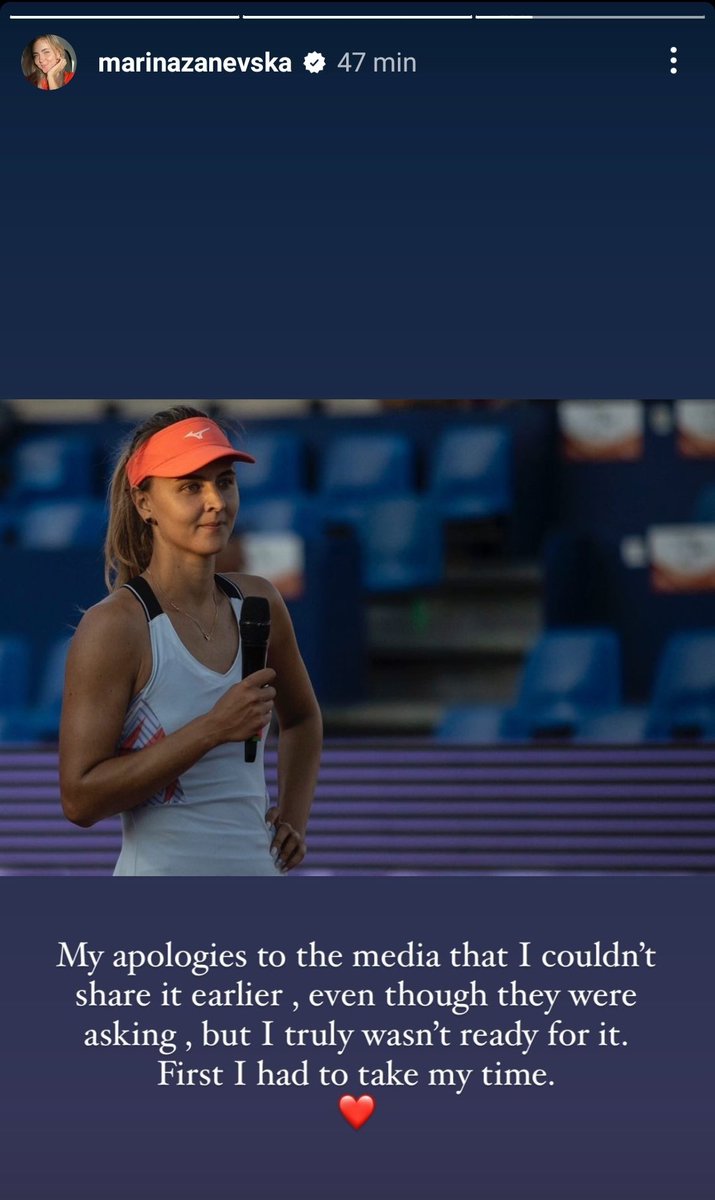 Diego_Barbiani's tweet photo. 29yo Maryna Zanevska announced that the US Open will be her last tournament due to continuous back pain
CHR #62, winner of one WTA title (the '250' event in Gdynia, in 2021), said she explained her decision on a podcast and apologised with the media for not answering them earlier https://t.co/Oi6lwrGTih