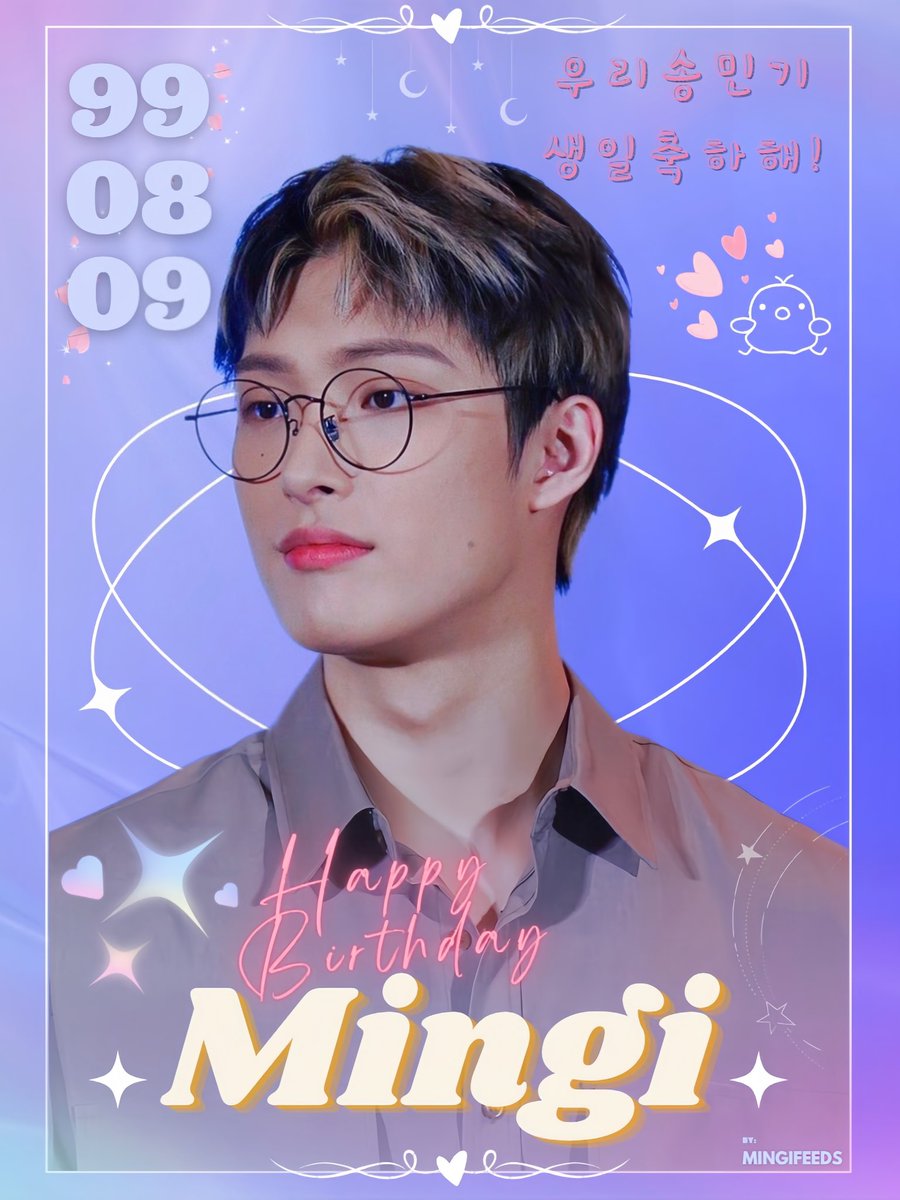 HAPPY MINGI DAY ! 🤍🐥 Happy Birthday to our beloved and multi-talented, Song #Mingi. ATINY wish you happiness forever ♡ 이 세상에서 태어나줘서 고마워요 ~ BEST SONG IS SONG MINGI #LyricalGeniusMingiDay #용기패기객기_송민기의_생일날 @ATEEZofficial #ATEEZ #민기 #송민기