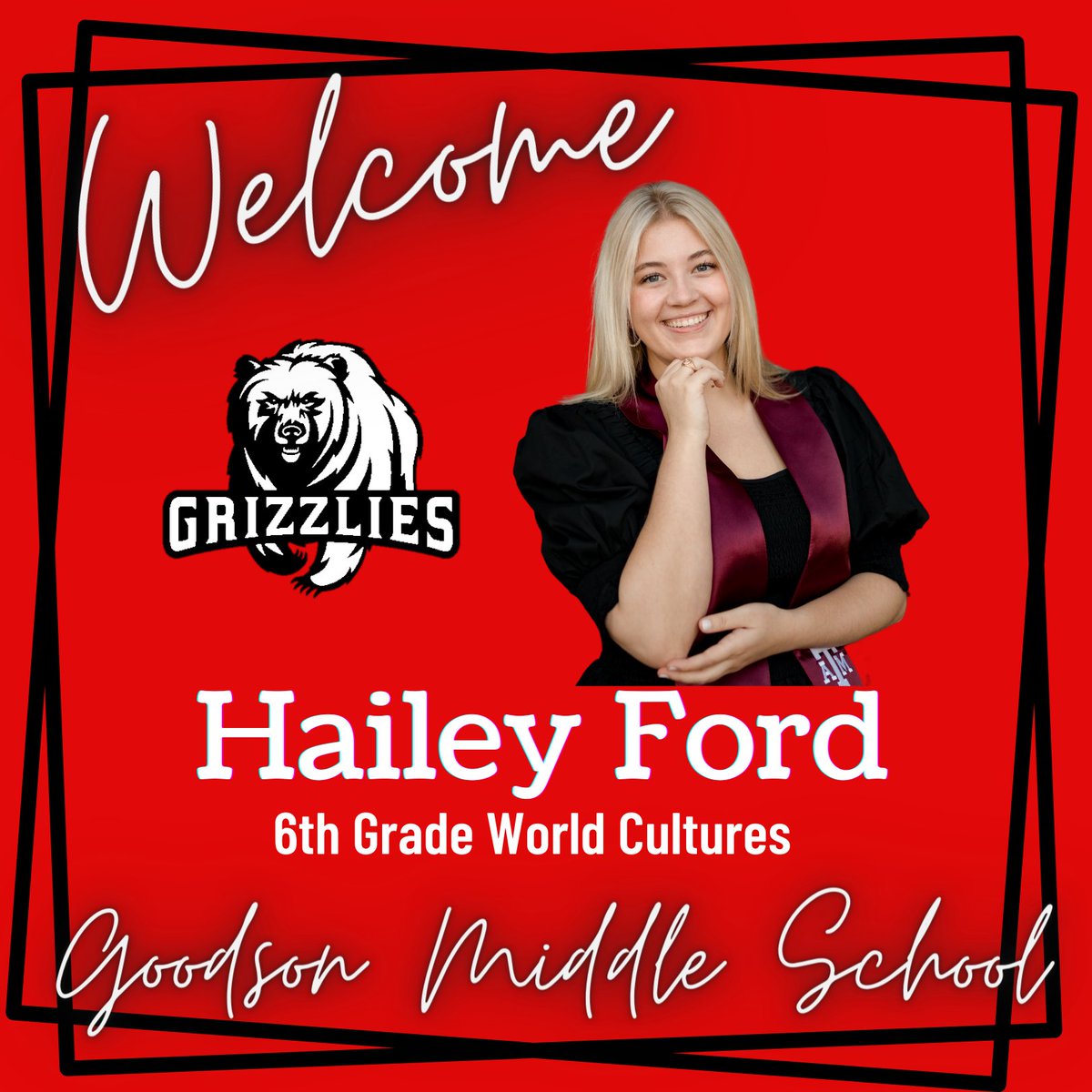 Full 📷 moment when a former Grizzly student comes back as a first-year Teacher!!! We are super excited to have Ms. Ford with us this year!!! #WhatsGoodAtGoodson