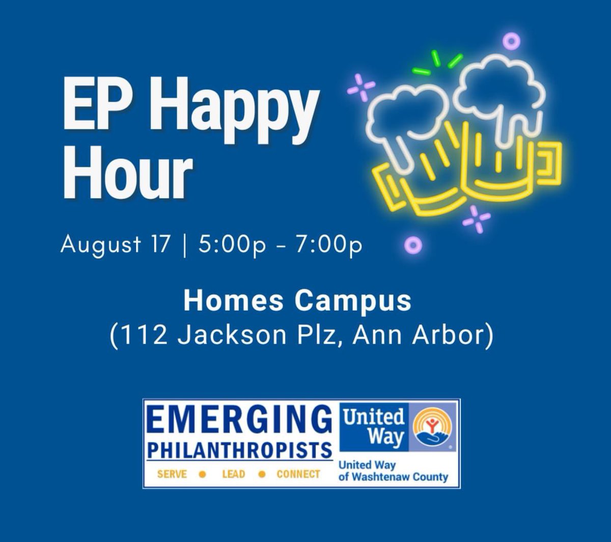 Emerging Philanthropists of Southeastern Michigan (@epuwsem) on Twitter photo Looking forward to seeing everyone NEXT WEEK at the EP Happy Hour on Thursday, August 17th at <a href="/homesbrewery/">HOMES Brewery</a> Campus from 5pm to 7pm.
🎒If you bring an item to donate to our Back-to-School Drive, we'll buy you a drink! ✂️🖇✏️
RSVP here - bit.ly/452sA8R Looking forward to seeing everyone NEXT WEEK at the EP Happy Hour on Thursday, August 17th at <a href="/homesbrewery/">HOMES Brewery</a> Campus from 5pm to 7pm.
🎒If you bring an item to donate to our Back-to-School Drive, we'll buy you a drink! ✂️🖇✏️
RSVP here - bit.ly/452sA8R