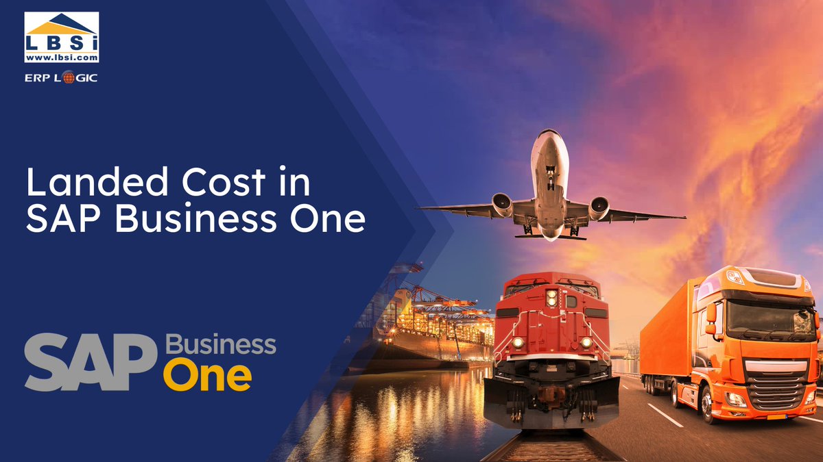 LBSiCleveland's tweet photo. Landed Cost in SAP Business One | One of our most popular topics.  Here's how you can add shipping charges, customs duties and other fees to the cost of your products.  Blog article: https://t.co/tPkco7mlXx  or Video https://t.co/S1h2A2pNqv #sapbusinessone #landedcosts https://t.co/rBBdb385Ta