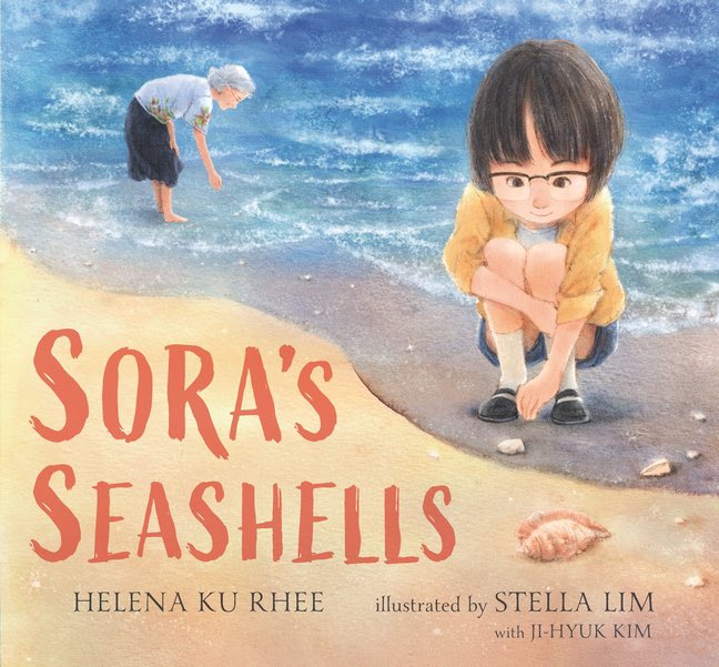 Sora's Seashells written by @HelenaRhee + illustrated by @StellaLim_art w/ @hanuol, is a multilayered, moving picture book about a grandmother/granddaughter relationship. It’s also about loss, passing kindness forward + the gift a name can be. @Candlewick wp.me/p3X25n-aIU