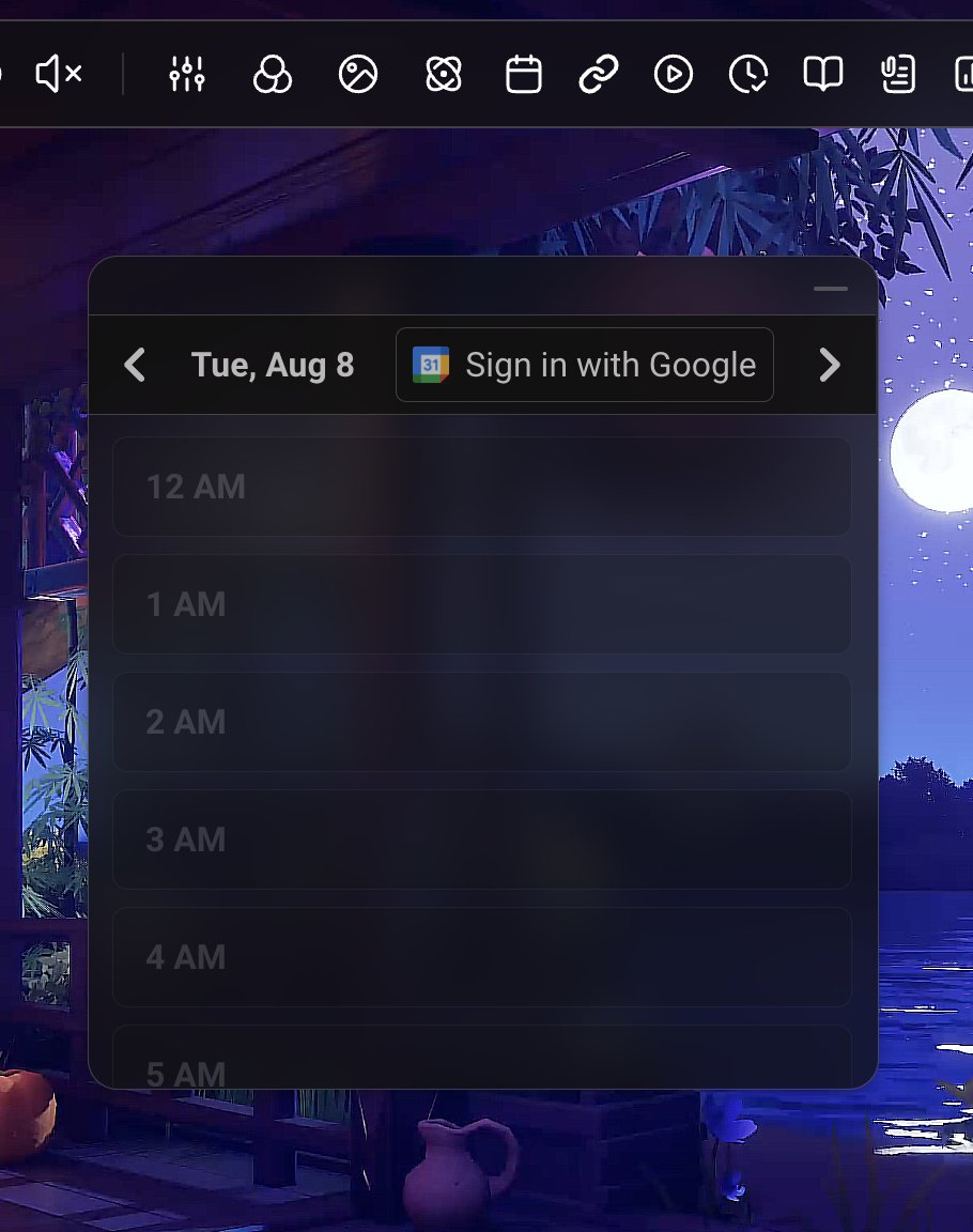 The Google Calendar widget is available! You can now see your events, check all details and open meeting links directly from lofi.co 📅