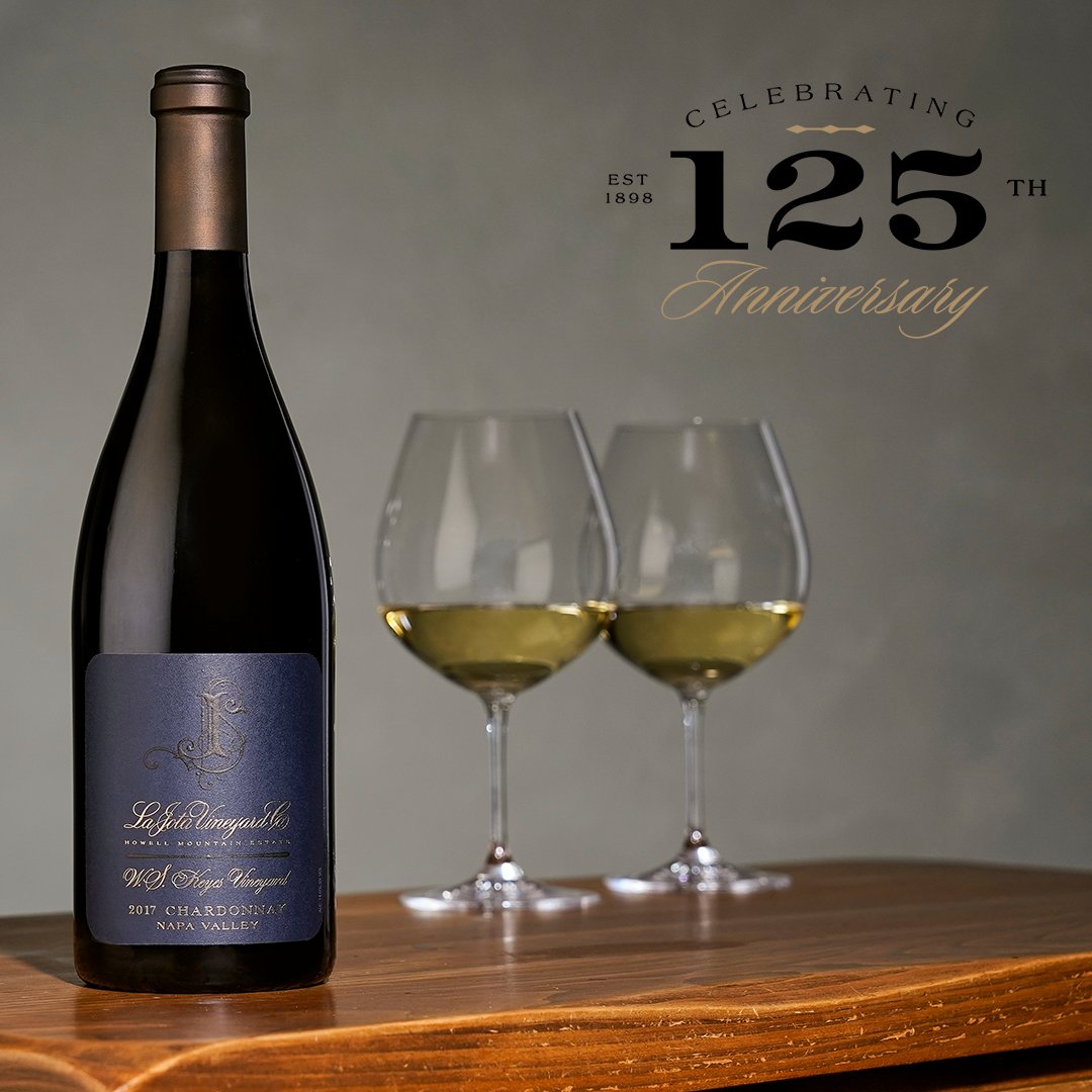 Our August Library re-release is here. 2017 marks the inaugural vintage of our La Jota W.S. Keyes Vineyard Chardonnay & first-time winemaker Chris Carpenter worked with this lustrous grape variety. Don't miss your chance to add it to your collection at lajotavineyardco.com/125.
