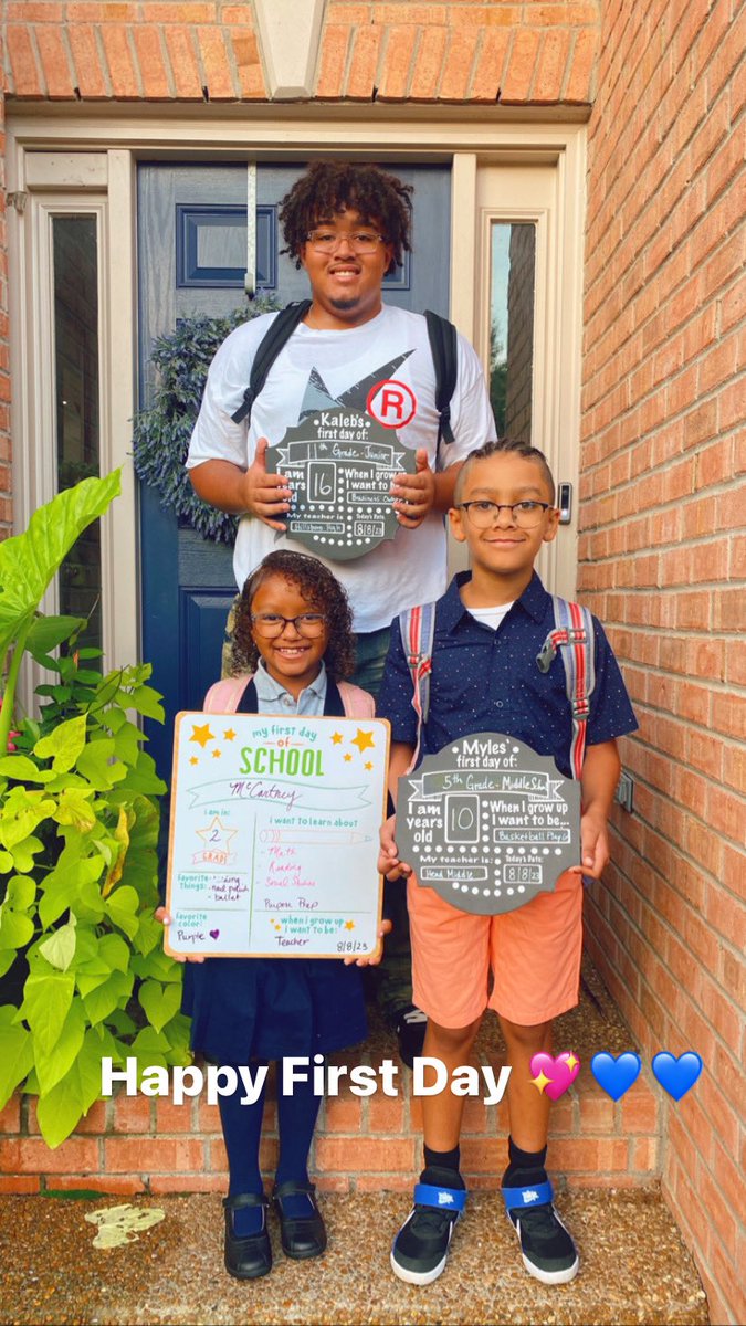 Happy First Day of School to my favorite people! Here we come high school, middle school and elementary school! It’s going to be a great year!