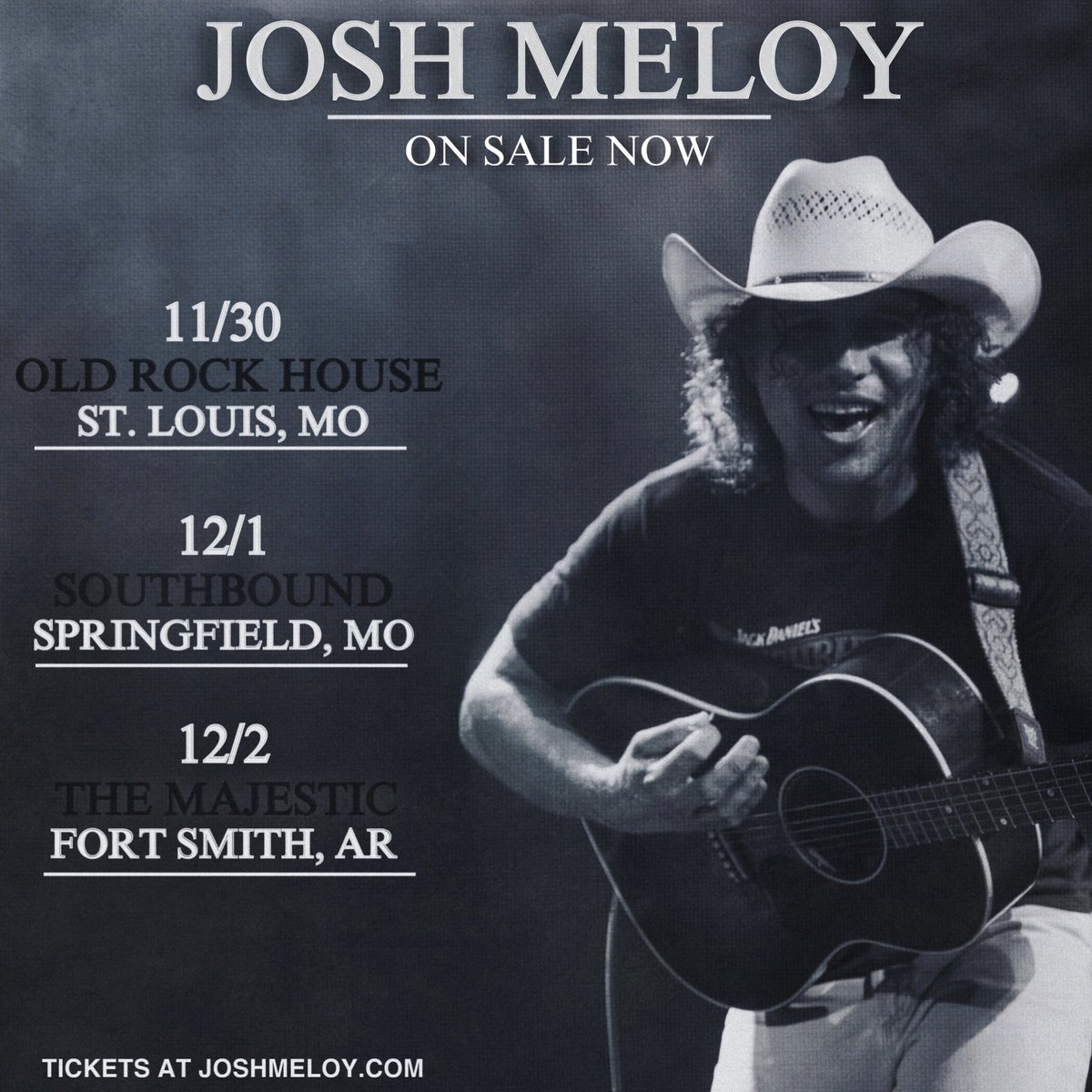 JUST ANNOUNCED‼️ St. Louis, Springfield, & Fort Smith tickets are ON SALE NOW. Get while they’re hot at joshmeloy.com
