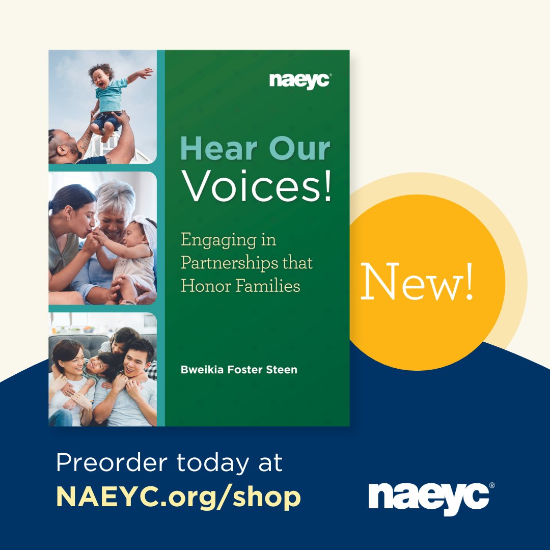 Families are vital for children's education. With this new resource from NAEYC, discover how to recognize families as experts who meaningfully contribute to children’s learning and development. Preorder and learn more at: naeyc.org/resources/pubs…