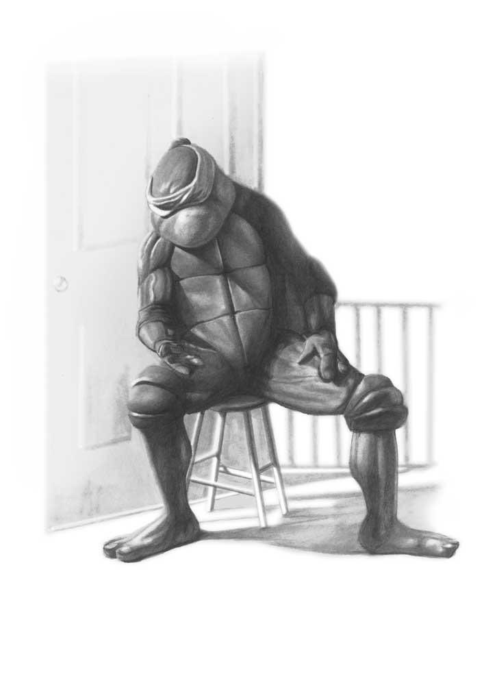 Fans of the ORIGINAL TMNT movie will recognize this graphite original from Amas Banal! A one of a kind for under $500, it’s available now in our new CRAZY4CULT show. Online now here: nineteeneightyeight.com/collections/cu…