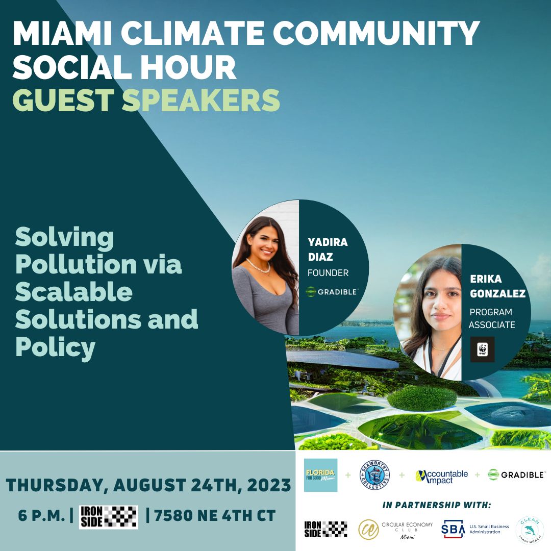 As this social hour we will be focusing on reducing waste, we will also be featuring 2 guest speakers working towards solving pollution via scalable solutions and policy; Erika Gonzalez and Yadira Diaz. 

RSVP HERE: eventbrite.com/e/climate-comm…