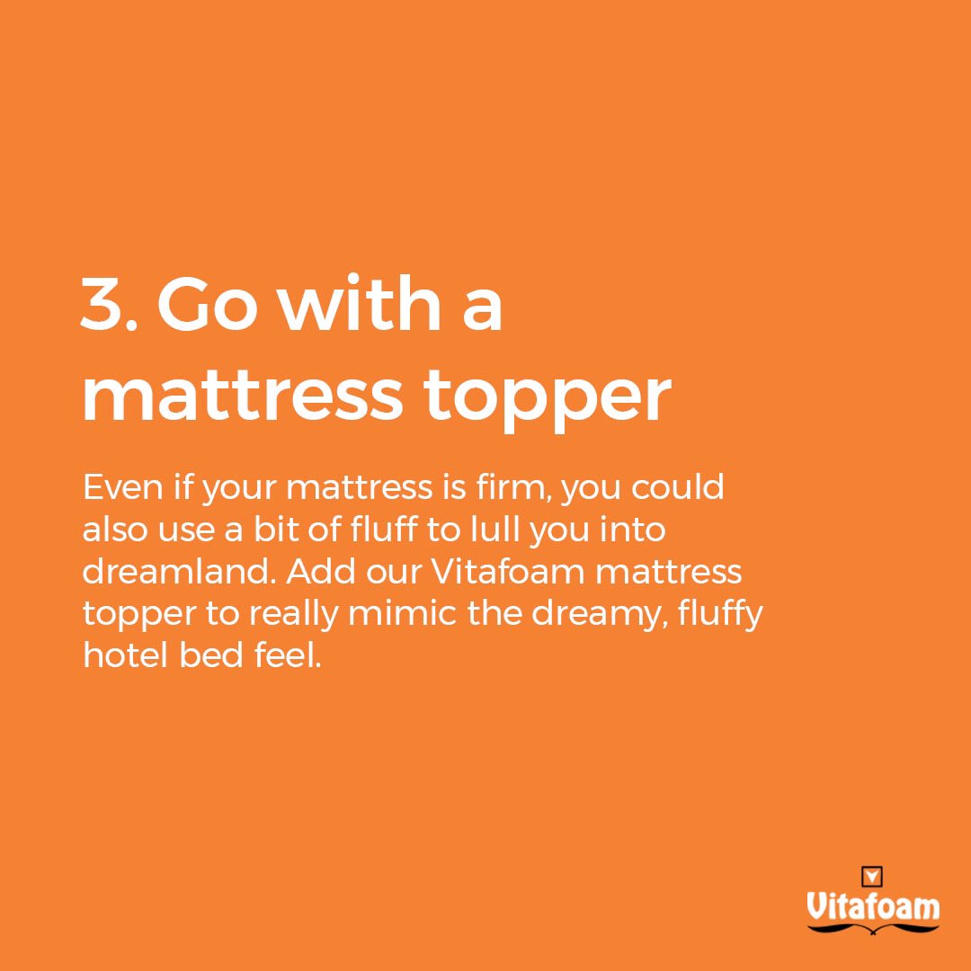 VitafoamNG's tweet image. Elevate Your Sleep Experience: Transforming Your Bed into a 5-Star Getaway ✨🛏️

At #Vitafoam we're committed to enhancing your sleep journey with proven tips and tricks.

#VitafoamNigeriaPlc #MemoryPillows #LuxuryBedding #BestMattress #BedTime  #SleepGoodStartRightLiveWell