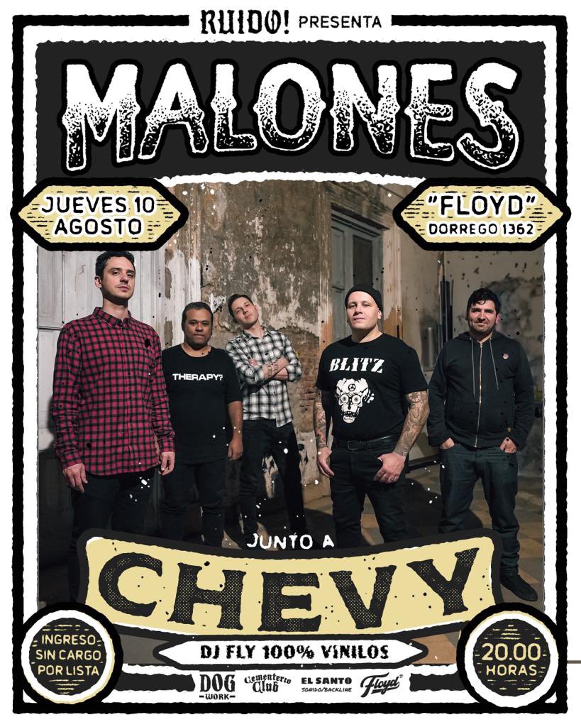 MALONES0341's tweet photo. Este Jueves celebramos 13 Años de Malones en uno de nuestros últimos recitales! ☠️ https://t.co/fCa1xCvX0Q