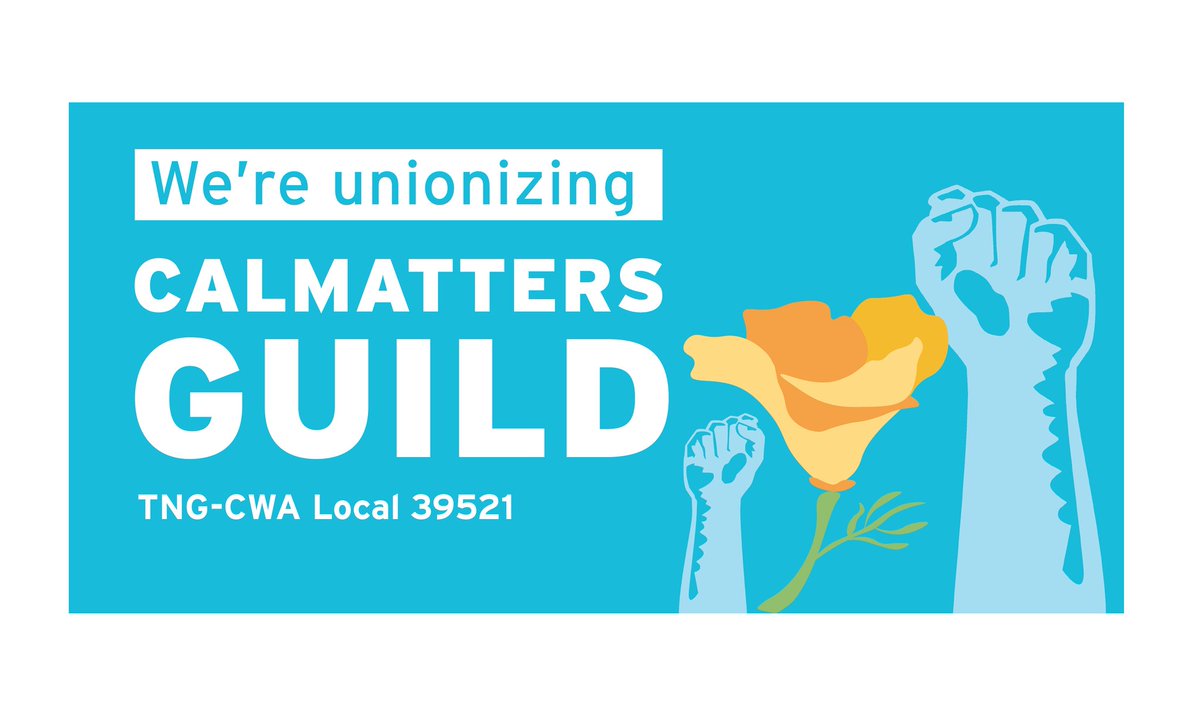 newspartakid's tweet photo. Exciting news! As a member of the new @CalMattersGuild I’m proud to stand with my colleagues as we work for a secure and thriving future for our newsroom. #GuildMatters https://t.co/wf5EkcQ4xz