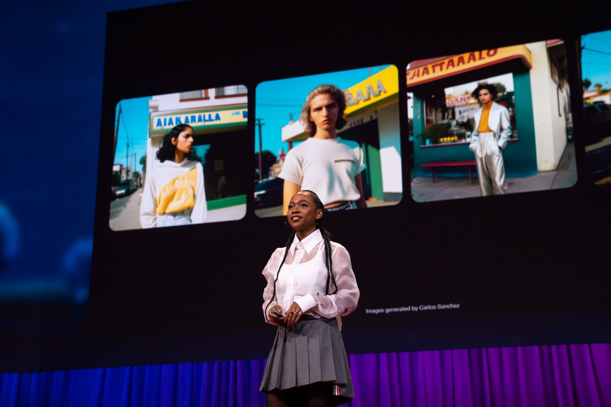 With AI, we’re all now co-creating with machines—whether we’re conscious of it or not.  

My <a href="/TEDTalks/">TED Talks</a> on the evolution of AI Art by pioneering artists @clairesilver12,<a href="/sara_ludy/">sara ludy</a>, <a href="/quasimondo/">Mario Klingemann💧💦</a>, <a href="/ivonatau/">Ivona Tau</a> &amp; <a href="/soficrespo91/">Sofia Crespo 🪸</a> premieres today. 

Watch now: go.ted.com/eileenisagonsk…