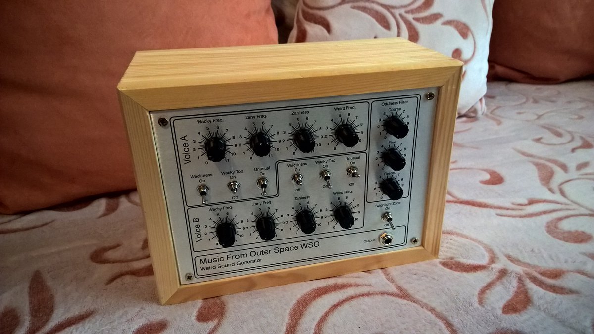 My first handmade DIY analog synth. A WSG from musicfromouterspace.com
Really happy with 70's style a look, including solid wooden enclosure.
#analogsynth #diyprojects #musicfromouterspace #synthesizer