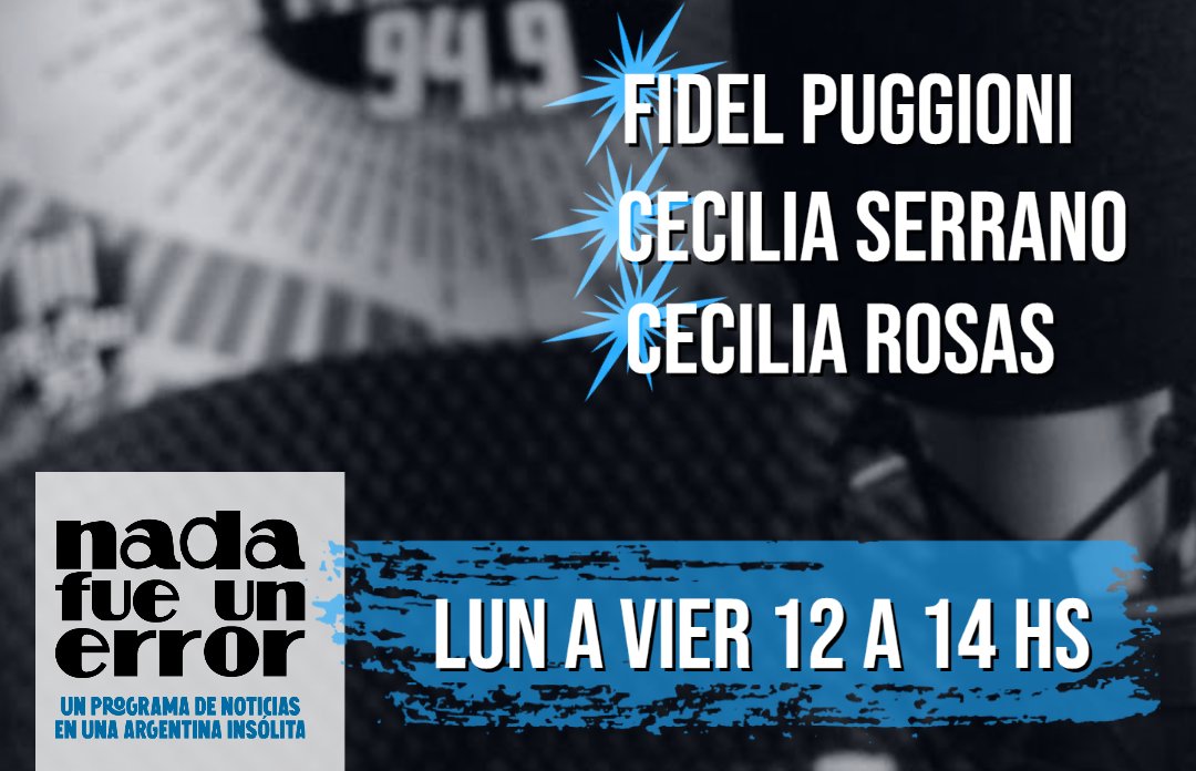 FmLaPlaza949's tweet photo. Estamos con #NadaFueUnError hasta las 14 en la mañana de #FMLaPlaza.
Acá 📲 https://t.co/D8lk6dQIMF escuchanos y comunicate con nosotros.
#NoSomosUnaRadioDeRock 📻
#VasABrillar ✨✨ https://t.co/gr65rccEBA