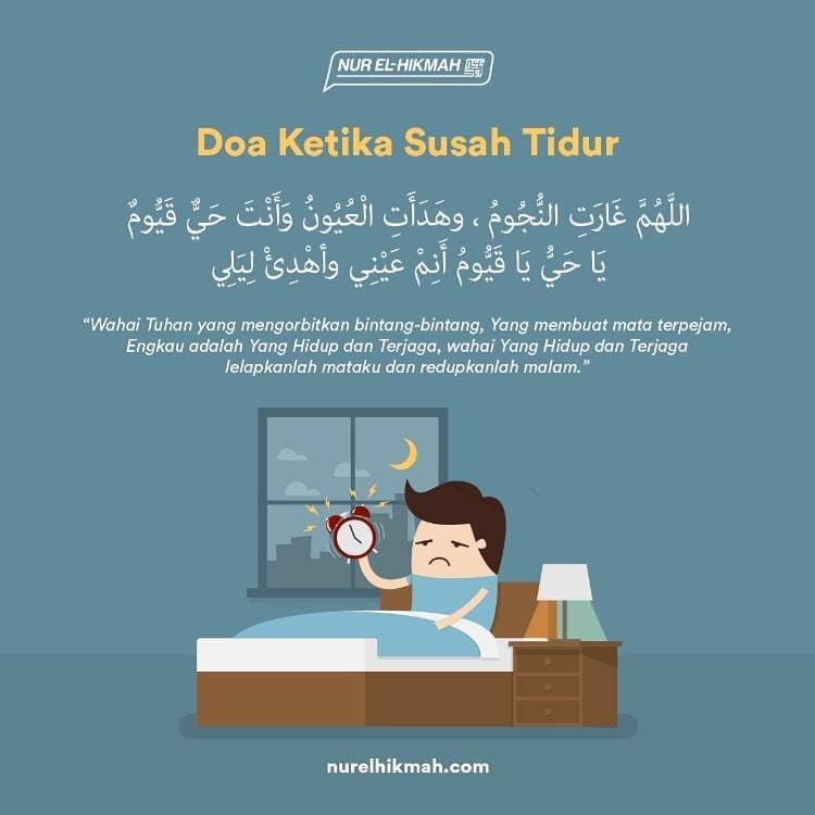 SantapanMinda's tweet photo. Doa ketika susah tidur. https://t.co/dXY465sVe8
