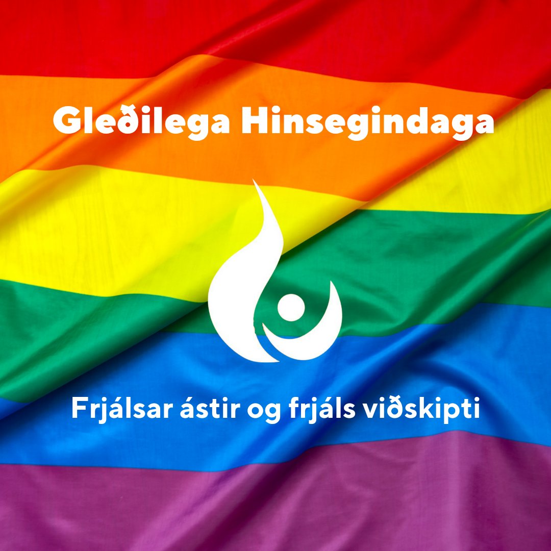 Barátta hinsegin fólks fyrir frelsi er í grunninn frjálslynd. Barátta einstaklingsins til að feta sína eigin leið og ráða yfir eigin líkama. Frelsið til að elska þau sem man vill.
Gleðilega Hinsegin daga ❤️🧡💛💚💙💜