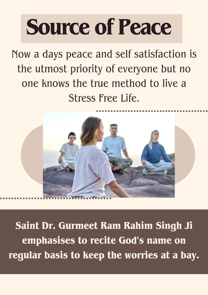 Depression  is  dangerous for our physically and mentally health.Saint MSG inspires people for meditation so that they can come out of depression and lead a peaceful life.
#BeatDepression