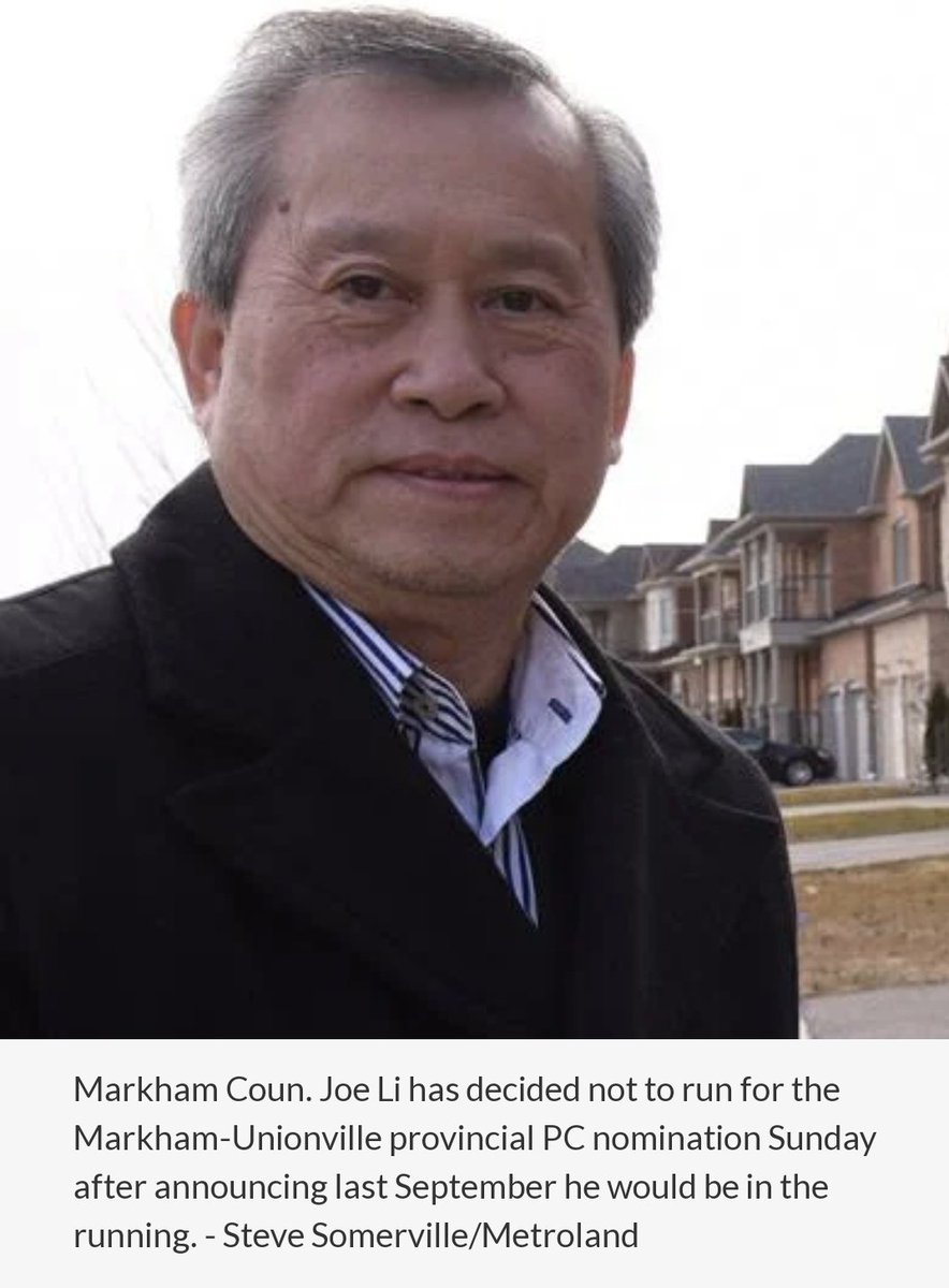 Panopticonomy's tweet photo. Markham City Councillor Joe Li is a UFWD man on the 101 overseas job. His previous comments to press are anti Canadian, Pro CCP interference in Canada and underscore and support the Chinese Government talking points:
"At a surprising news conference for local press recently, spokesman Joe Li — a regional councillor north of Toronto and three-time former Tory candidate — said the two Michaels were detained after “Canada started the war,” that China had a right to fly its planes into Taiwan’s air-defence zone and Canada should not publicly criticize Beijing’s human-rights abuses."
Now Joe Li has just threatened ALL Canadians and our right to express ourselves freely and is now actively trying to silence the press. Not going to happen Joe.