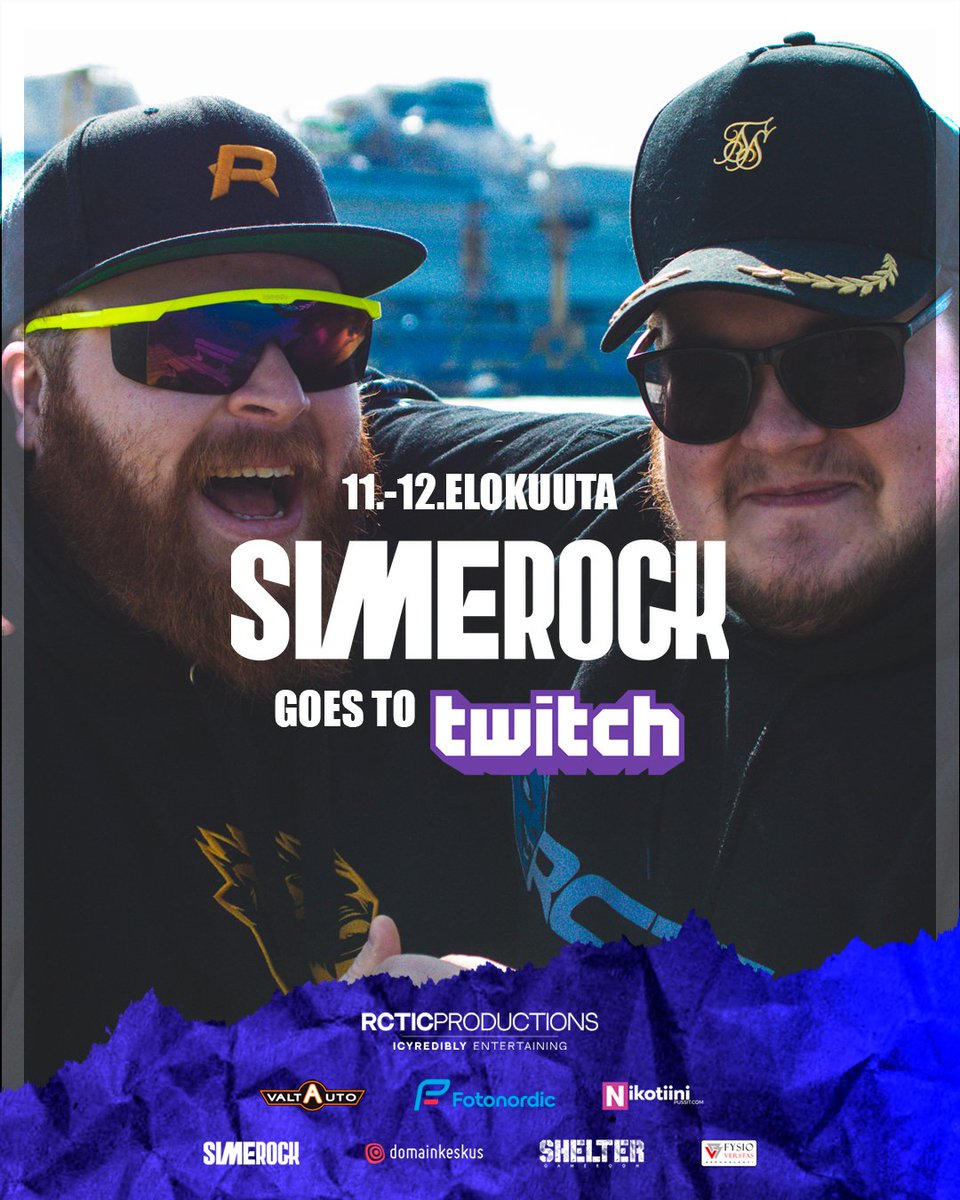 jeyshootsfi's tweet photo. ✨ SIME GOES TWITCH ✨

Jotain ennennäkemätöntä tulevana viikonloppuna Rovaniemellä @Simerock 2023 festareilla 😎

#rctic #simerock #simerock2023 #bileeteilopukoskaan #twitchsuomi #festarikesä2023 https://t.co/L2F2pvqG1u