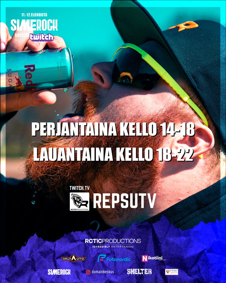 jeyshootsfi's tweet photo. ✨ SIME GOES TWITCH ✨

Jotain ennennäkemätöntä tulevana viikonloppuna Rovaniemellä @Simerock 2023 festareilla 😎

#rctic #simerock #simerock2023 #bileeteilopukoskaan #twitchsuomi #festarikesä2023 https://t.co/L2F2pvqG1u