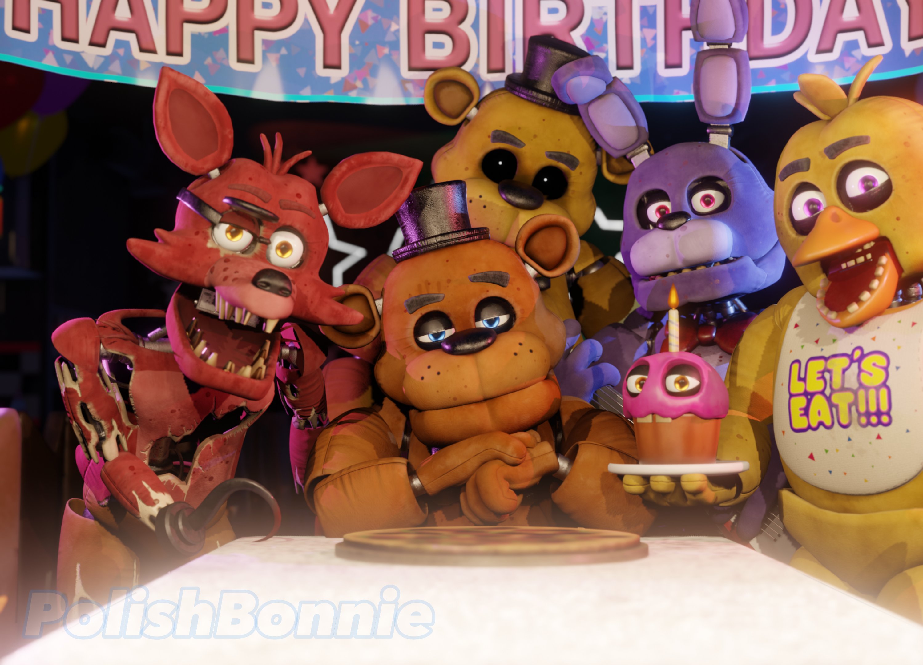 ✨PB💙 on X: yay its Freddy fnaf birthday WOOOO! #fnafanniversary #FNAF  #freddyfazbear #foxyfnaf #bonniefnaf #chicafnaf  / X