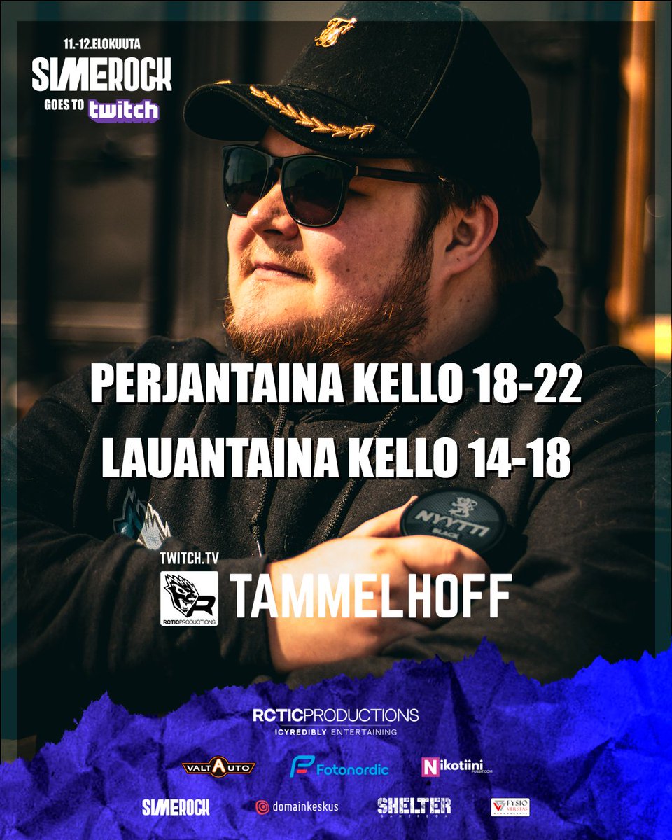 jeyshootsfi's tweet photo. ✨ SIME GOES TWITCH ✨

Jotain ennennäkemätöntä tulevana viikonloppuna Rovaniemellä @Simerock 2023 festareilla 😎

#rctic #simerock #simerock2023 #bileeteilopukoskaan #twitchsuomi #festarikesä2023 https://t.co/L2F2pvqG1u