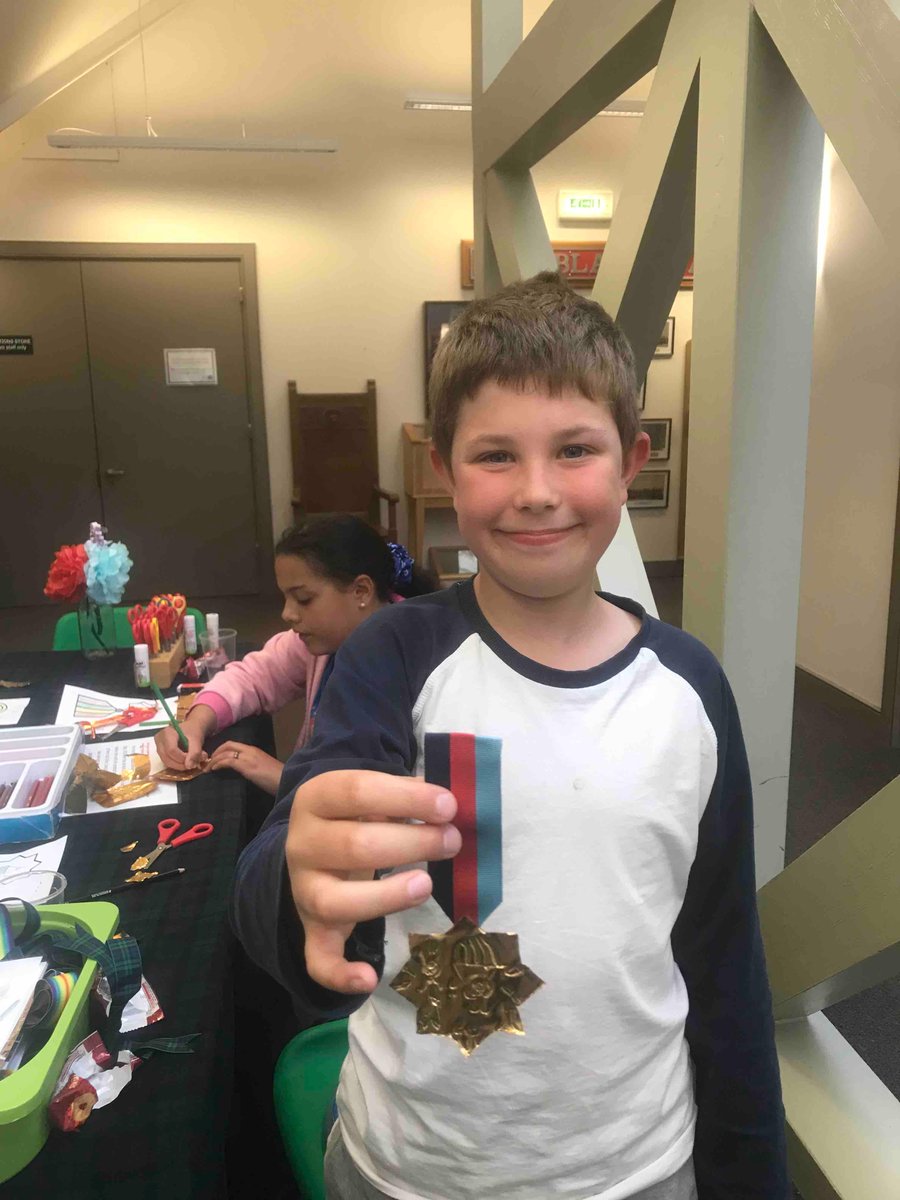 museumbw's tweet photo. Our Museum Explorer’s Club got hands-on learning about real-life medals today, reenacting the Victoria Cross winning actions of Lance Corporal David Finlay VC. After that, we made some medals too! 🎖️
#MuseumExplorer #MuseumEducation #LearningThroughPlay #MuseumBW #TheHauntings https://t.co/B0YPkRUln8
