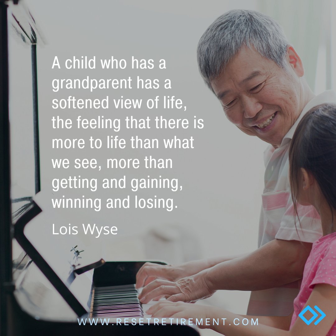 Grandparents offer unique contributions to the family unit. Not responsible for everyday practical lessons, we still impart wisdom gained from experience. Our guidance comes with softened edges, an element of fun and draws on deep knowledge to guide a younger generation.