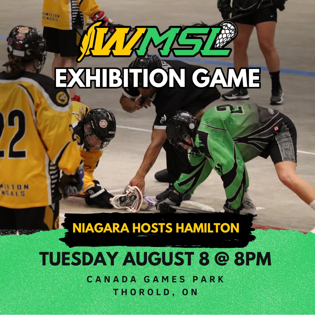 WMajorSeriesLax's tweet photo. Exhibition Action 🥍

The Niagara Turtle Islanders are hosting the Hamilton Bengals in an exhibition game tonight as a final tuneup for both teams ahead of provincials. 

📍Canada Games Park - August 8th at 8pm

#WMSL #lacrosse #boxlacrosse #womensboxlacrosse https://t.co/VT5L0VDx0i