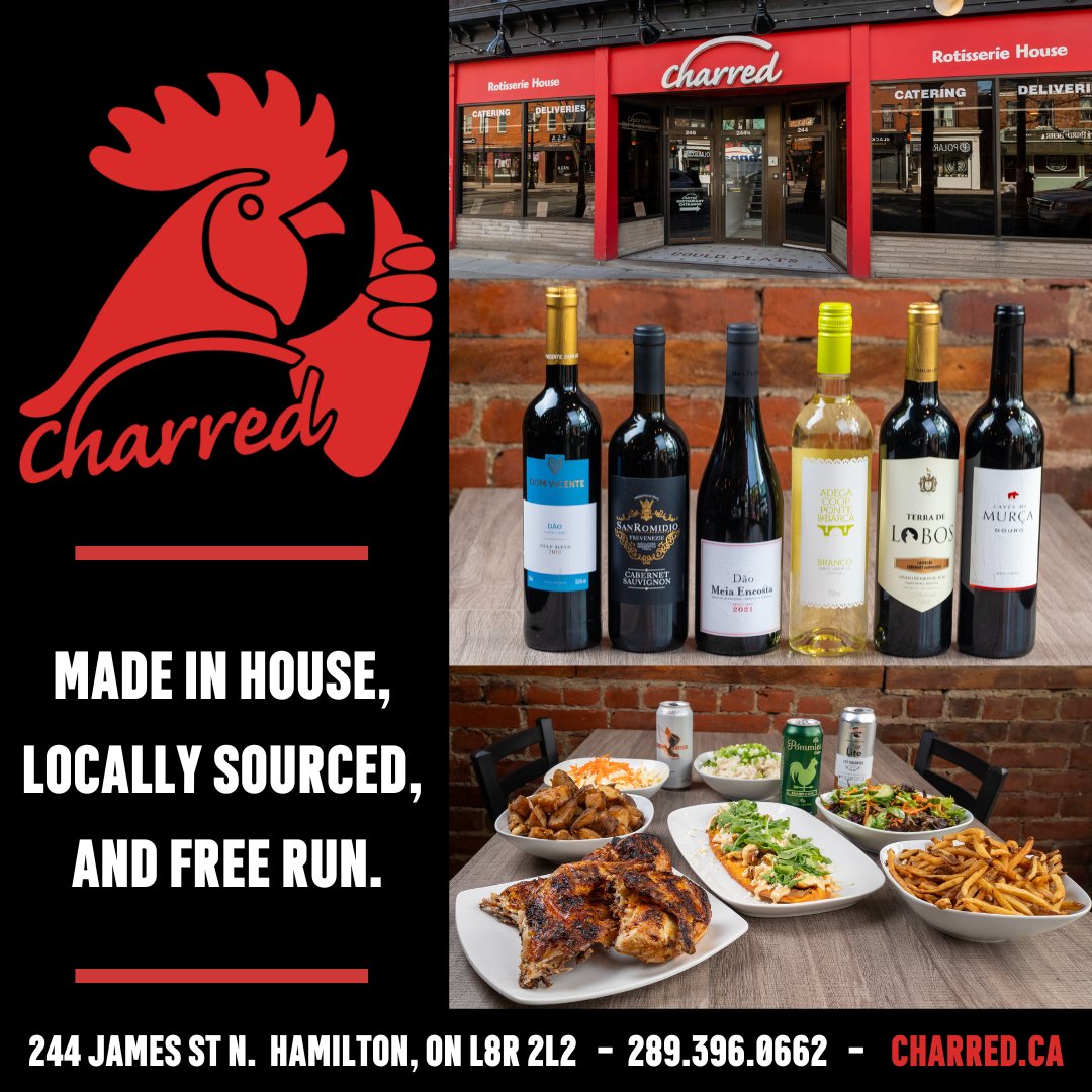 charredchicken's tweet photo. Satisfy all of your food cravings at Charred. We offer a great selection of beer, cocktails, and amazing food in a fantastic environment. All are welcome.  📍 244 James St N ���� (289) 396-0662 📷https://t.co/KlxD7r6gKr #hamiltonon #charred #hamont https://t.co/Bt4mZsMZsJ