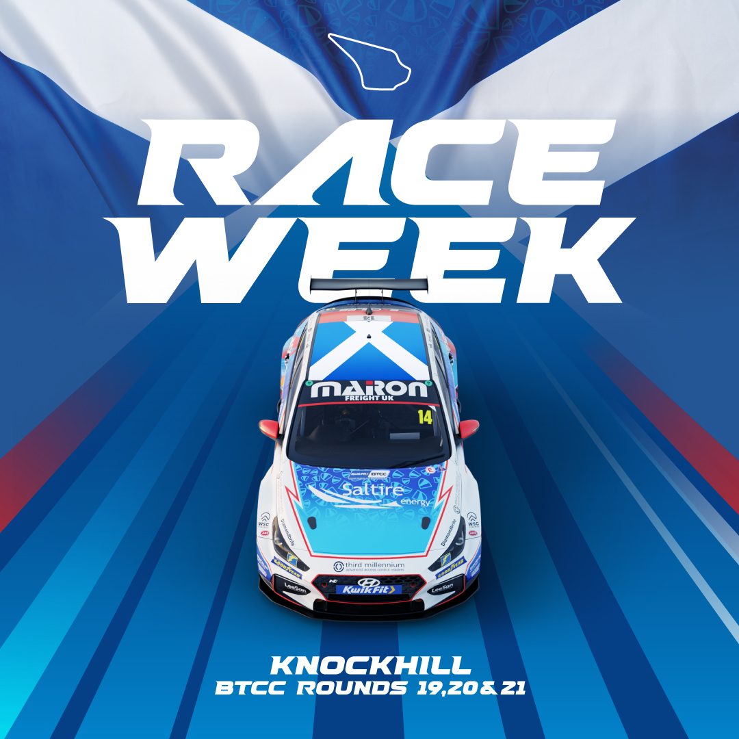 🏁 RACE WEEK! 🏁 @krcircuit, here we come! Not long now until we kick off on home turf - let's go, @pearsonracing! 💪🏴󠁧󠁢󠁳󠁣󠁴󠁿 Who's coming to the track with us?! @Excelr8M #EXCELR8 #BTCC #Knockhill #MacklinMotors