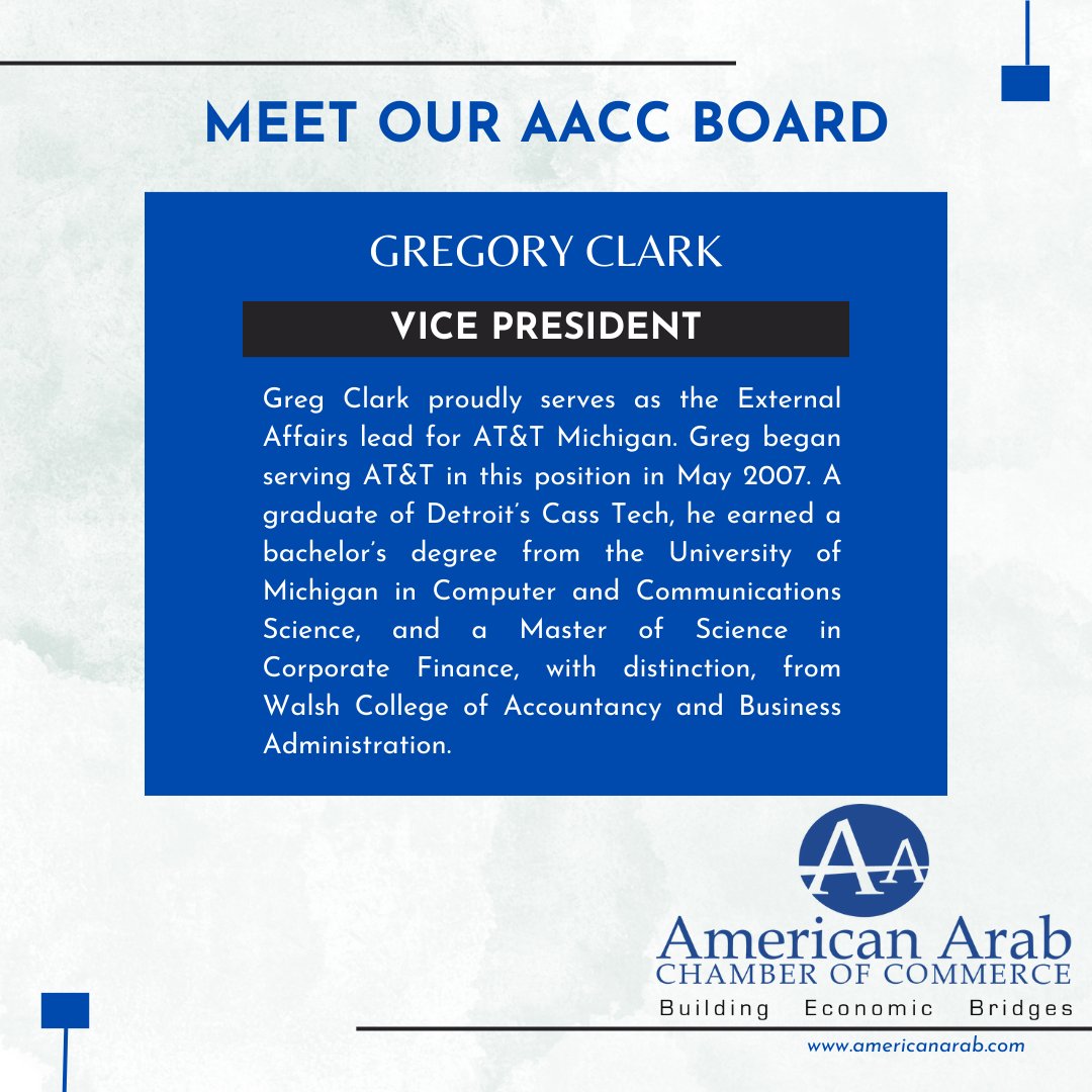 Meet Gregory Clark, the Vice President of External Affairs at AT&amp;T!