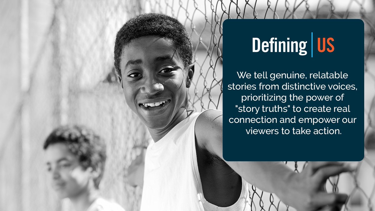 #DefiningUS 
#StoryTruths 
#ContentThatMatters  
Contact us today to learn more.
definingus.org/take-action/